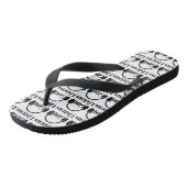 God Luistert Geloof Gebaseerd Citaat W/B All-over  Teenslippers (Schuin)