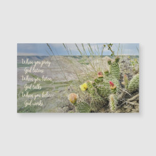 God Luistert Inspirerende Cactus Bloem Foto Magnee