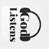 God luistert naar op geloof gebaseerde citaat fleece deken (Voorkant (Horizontaal))