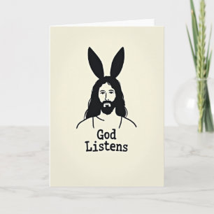 God Luistert Nadenkende Kaart