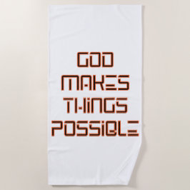 God maakt dingen mogelijk strandlaken