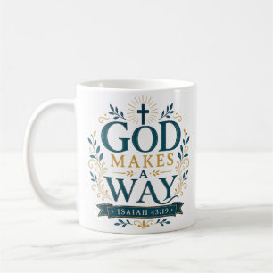 God Maakt Een Weg Christelijke Spreuk Koffiemok