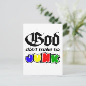 God maakt geen grapje briefkaart (Staand voorkant)