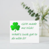 GOD maakt Iers Briefkaart (Staand voorkant)