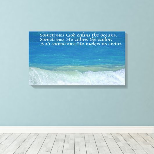 God maakt ons dramatisch schildoek canvas afdruk (Insitu (Houten vloer))