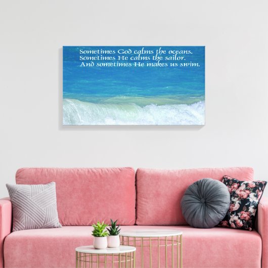 God maakt ons dramatisch schildoek canvas afdruk (Insitu (Woonkamer))