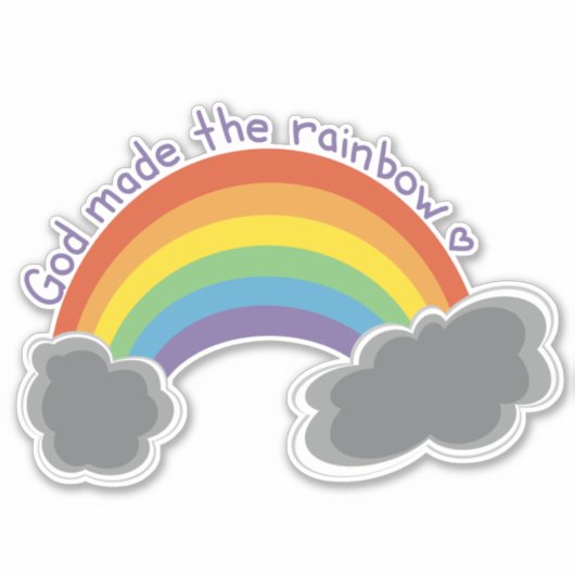God maakte de regenboog sticker (Voorkant)