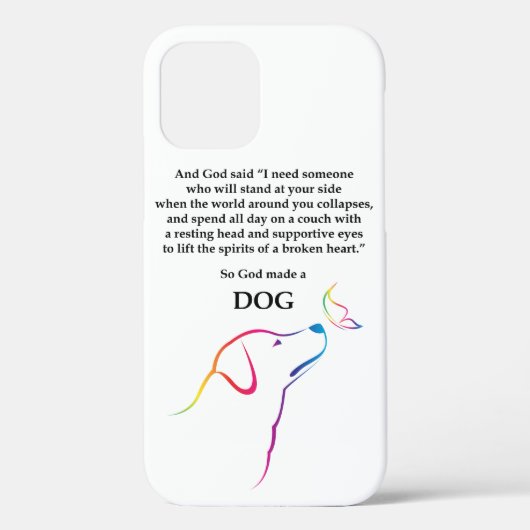 God maakte een Hoesje van Dog Smartphone (Achterkant)