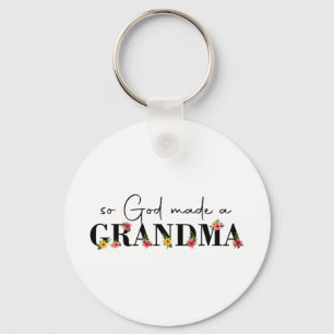 God maakte een oma bloem oma gelukkig moeders dag sleutelhanger