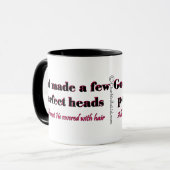 God maakte een paar perfecte hoofden mok (Voorkant links)