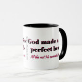 God maakte een paar perfecte hoofden mok (Voorkant rechts)