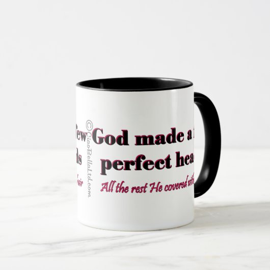 God maakte een paar perfecte hoofden mok (Voorkant rechts)