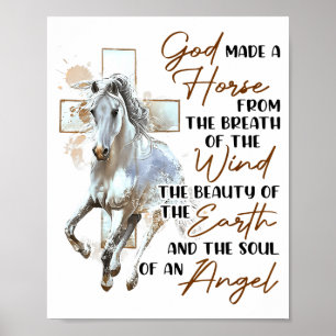 God maakte een paard van de adem van de wind De B Poster