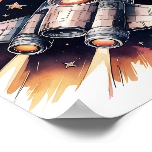 God maakte het heelal Christelijke kleuterkinderen Poster (Hoek)