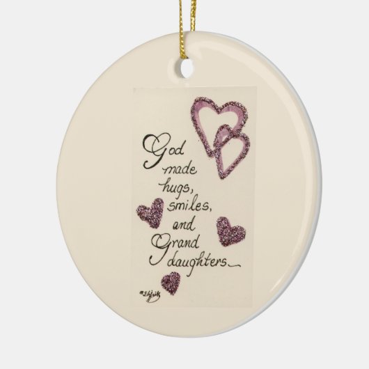 God maakte knuffels gekleurd gezegde keramisch orn keramisch ornament (Links)