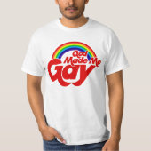 God maakte me homo regenboog t-shirt (Voorkant)