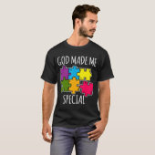 God maakte me speciaal Autistisch bewustzijn T-shirt (Voorkant volledig)