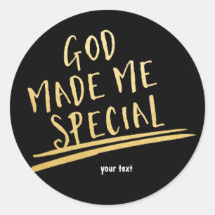 GOD MAAKTE ME SPECIALE Black & Gold Custom Sticker