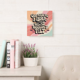 God maakte me Weegschaal decoratieve wandklok