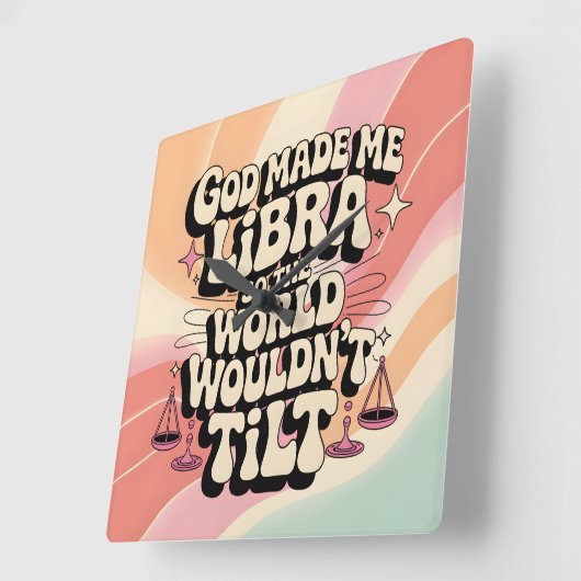 God maakte me Weegschaal decoratieve wandklok (Hoek)