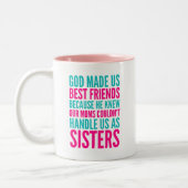 GOD MAAKTE ONS BESTE VRIENDEN OMDAT MOKKEN (BLAUWG (Links)