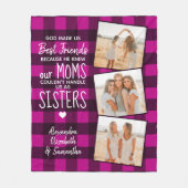 God maakte ons beste vriendinnen roze buffelfoto fleece deken (Voorkant)