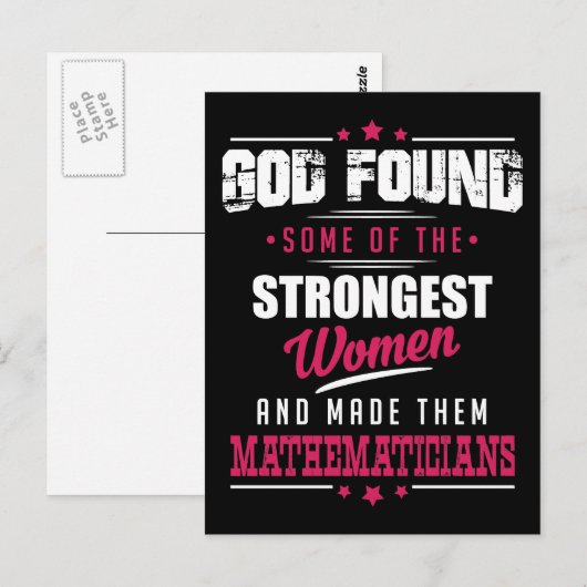 God maakte wiskundigen hilarisch beroepsontwerp briefkaart (Voorkant / Achterkant)