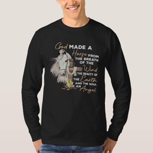 God Made A Horse From The Breath Of The Wind Chris T-shirt (Voorkant)