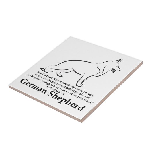 God Made a Shepherd Tegeltje (Zijkant)