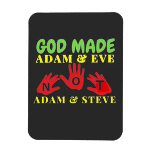 God Made Adam en Eve Not Adam en Steve Magneet