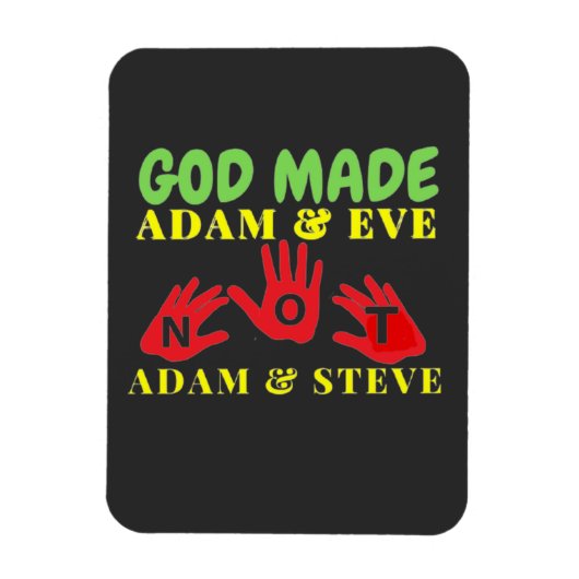 God Made Adam en Eve Not Adam en Steve Magneet (Verticaal)