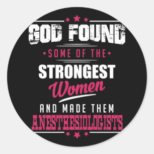 God Made Anesthesiologisten Hilarious Profession D Ronde Sticker