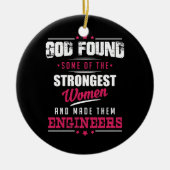 God Made Engineers Hilarious Profession Design Keramisch Ornament (Voorkant)