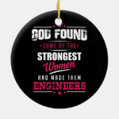 God Made Engineers Hilarious Profession Design Keramisch Ornament (Achterkant)