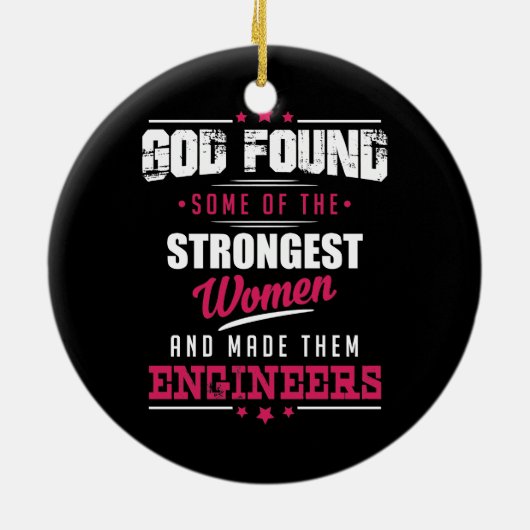 God Made Engineers Hilarious Profession Design Keramisch Ornament (Achterkant)