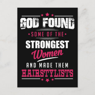 God Made HairStylists Hilarious Profession Design Briefkaart