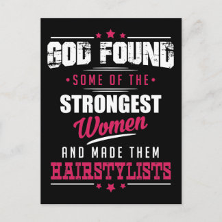 God Made HairStylists Hilarious Profession Design Briefkaart