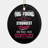 God Made HairStylists Hilarious Profession Design Keramisch Ornament (Links)