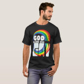 GOD MADE ME GAY RAINBOW IN LETTERS T-SHIRT (Voorkant volledig)