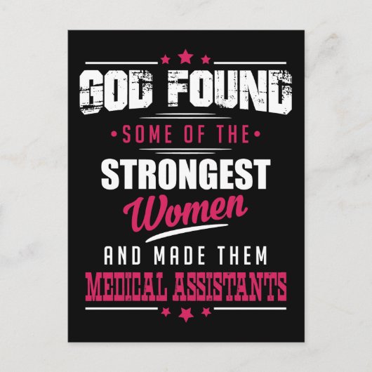 God Made Medical Assistants Hilarious Profession Briefkaart (Voorkant)