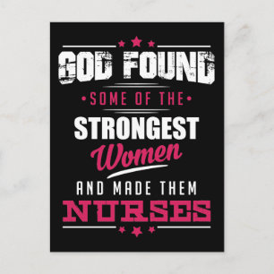 God Made Nurses Hilarious Profession Design Briefkaart