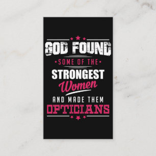 God Made Opticians Hilarious Profession Design Visitekaartje