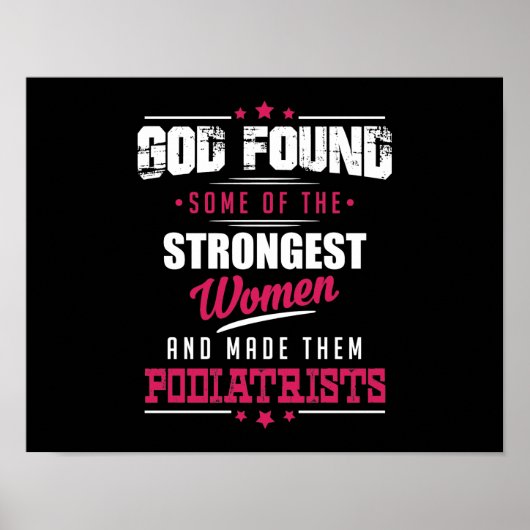 God Made Podiatristen Hilarious Profession Design Poster (Voorkant)