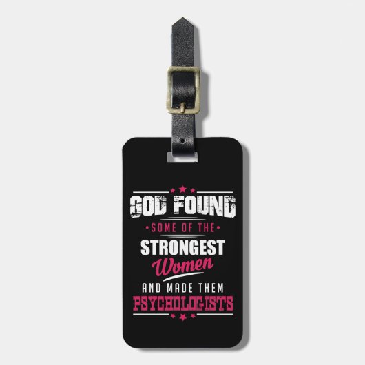 God Made Psychologen Hilarious Profession Design Bagagelabel (Voorkant verticaal)