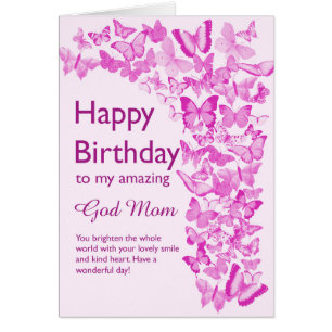 God mam Birthday Butterflies