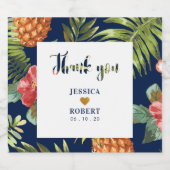 God & Marine | Tropisch Trouwfeest Bierlabel Bier Etiket (Enkel label)