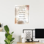God met jou altijd nooit alleen Inspirerend Poster (Thuiskantoor)