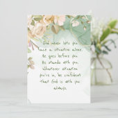 God met jullie nooit alleen Inspirerend bloemen Kaart (Staand voorkant)