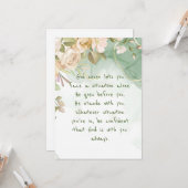 God met jullie nooit alleen Inspirerend bloemen Kaart (Voorkant / Achterkant in situ)