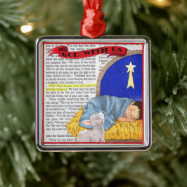 God met ons kerstversiering metalen ornament